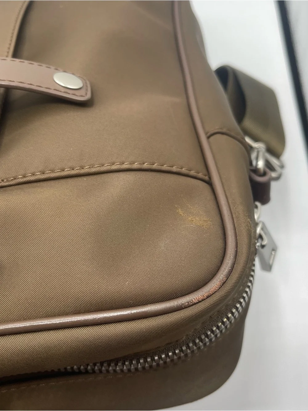 Oak and Rove Alto briefcase/duffel in brown leather